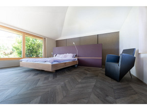 Parquet en chevrons chêne Salvador scié brut 108..